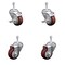 Service Caster 3 Inch Maroon Polyurethane Swivel 3/8 Inch Threaded Stem Caster Brakes SCC, 2PK SCC-TS20S314-PPUB-MRN-TLB-381615-2S2 - alternate 1